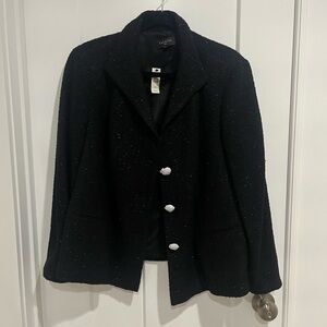 Talbots Black Blazer With Sparkle